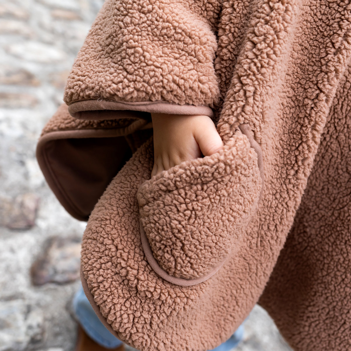 Poncho de voyage bébé pour siège auto - Teddy douillet muffin, BEMINI