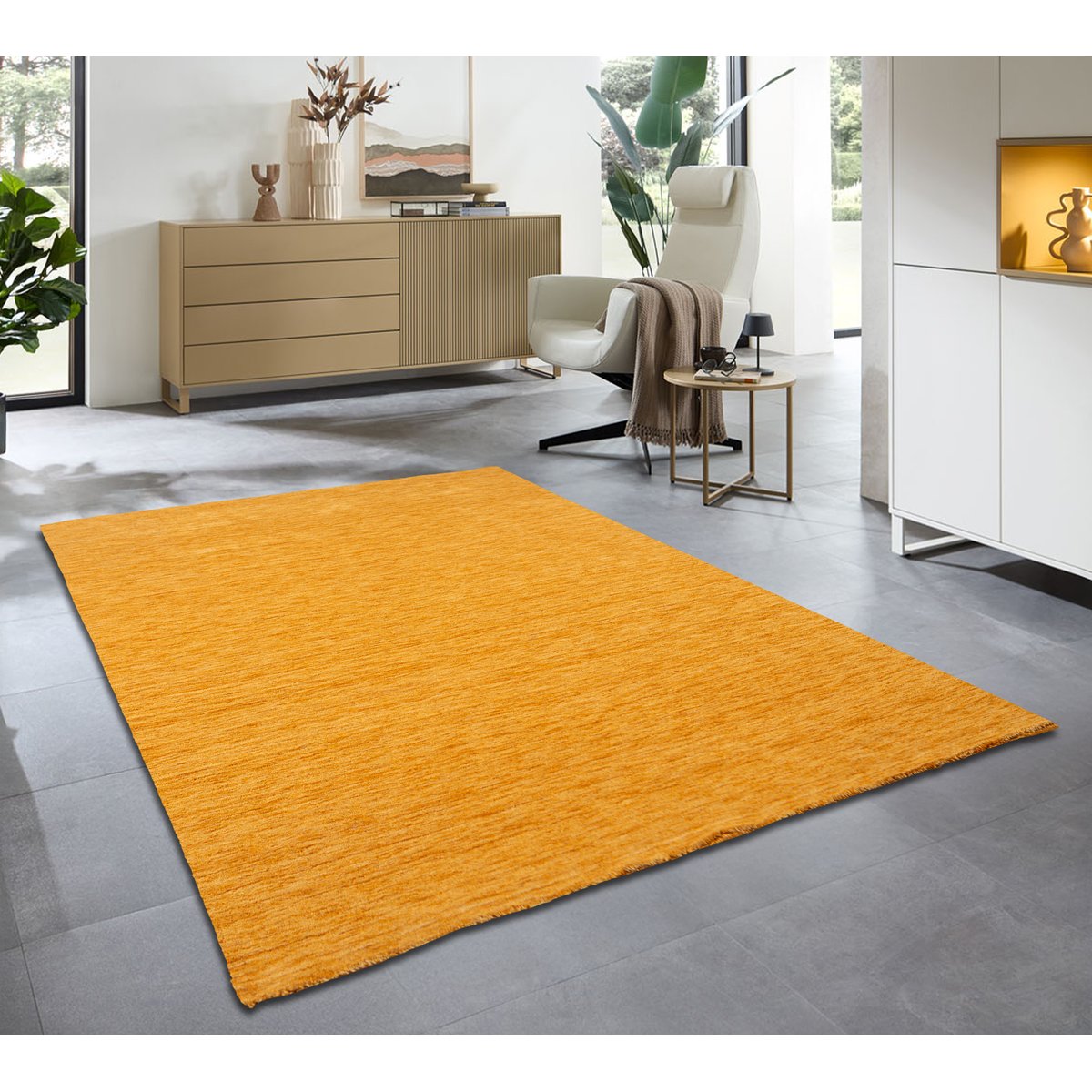 Tapis de salon en laine - LUGABE or, THEKO