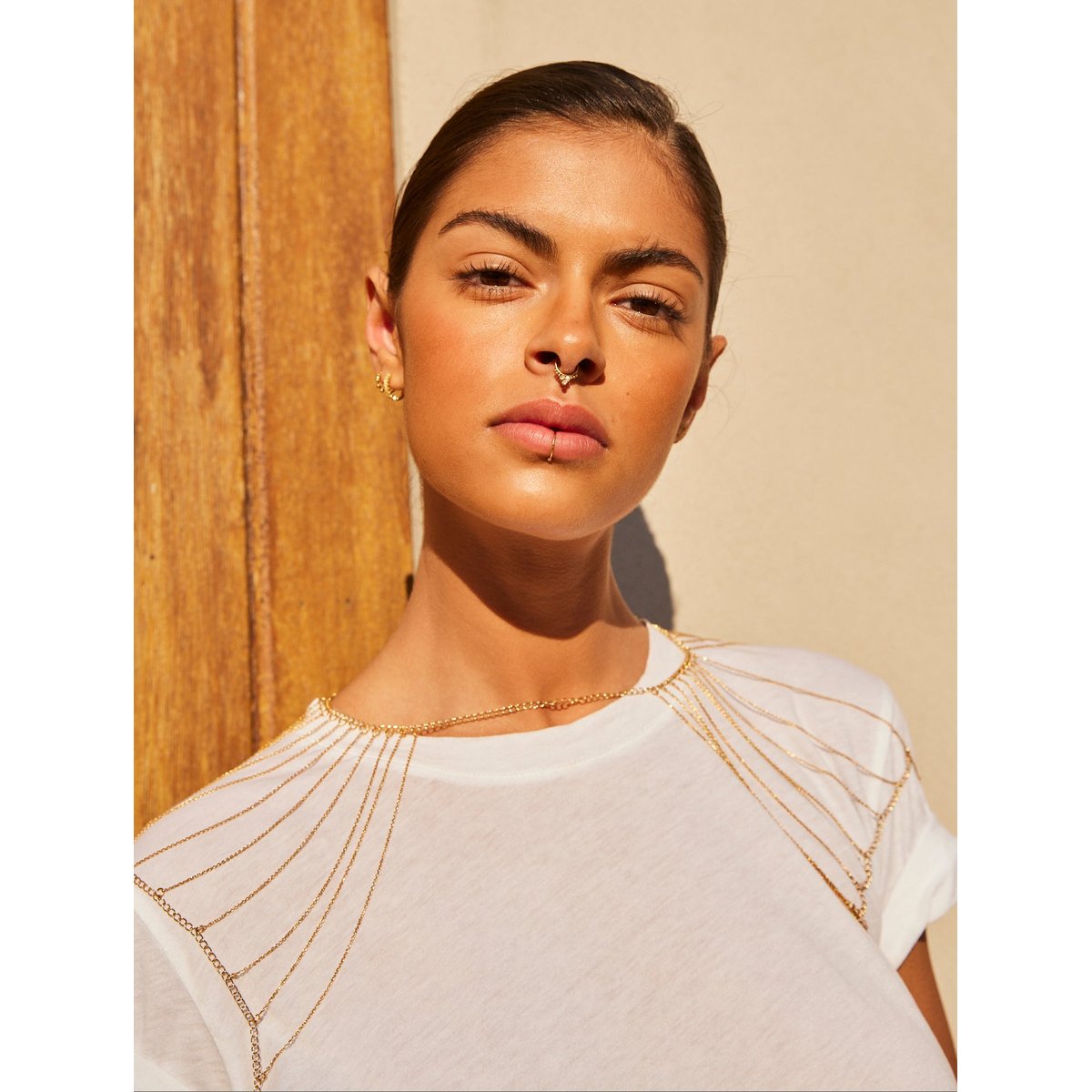 Bague nez véda - candy blanc, CAROLINE NAJMAN