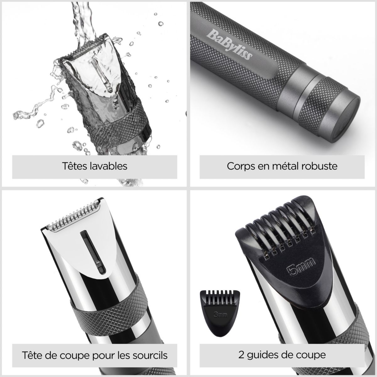 Tondeuse corps Super-X Metal Series E116E couleur unique, BABYLISS