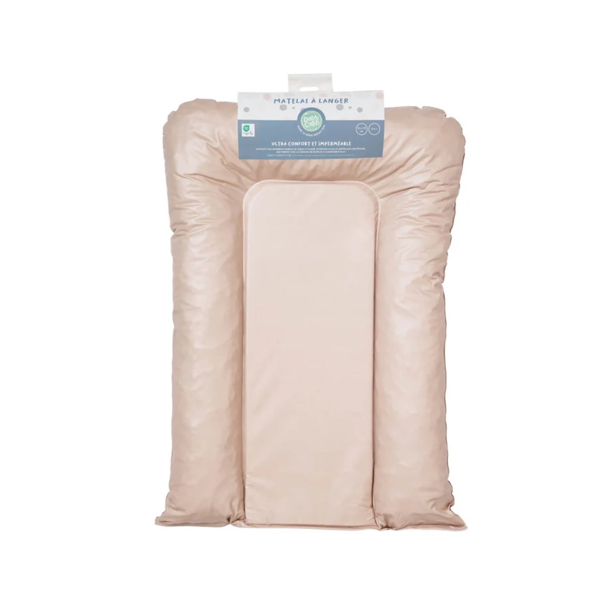 BABYCALIN - Matelas à langer Flocons Essentiel 50 x 70 cm - 100 % PVC imperméable gris, blanc, BABYCALIN