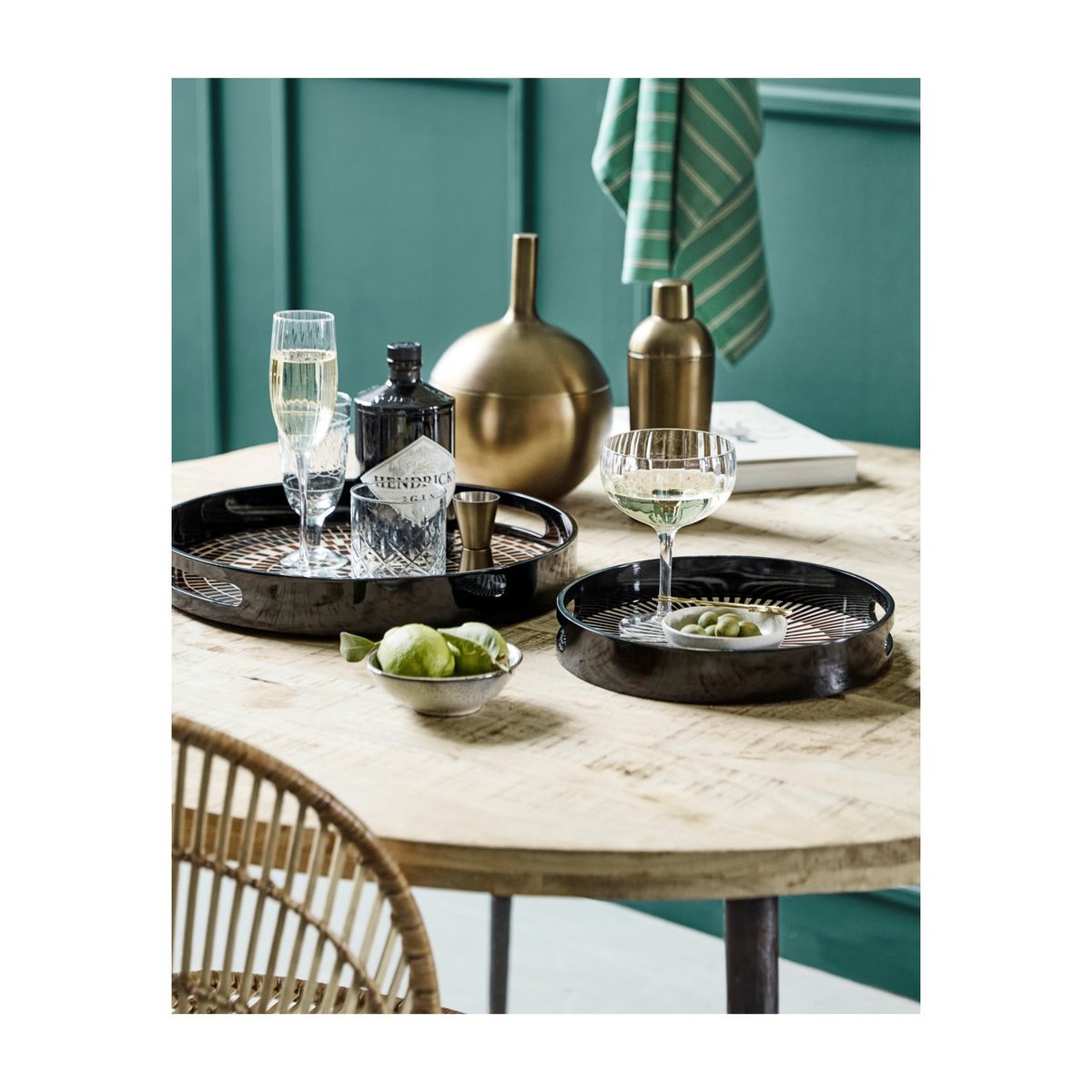 Plateau Serve lot de 2 marron, HOUSE DOCTOR