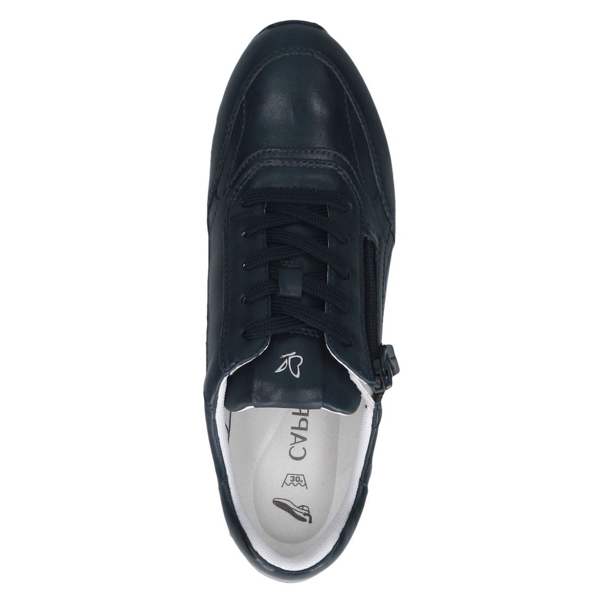 Basket en cuir bleu doux bleu océan, CAPRICE