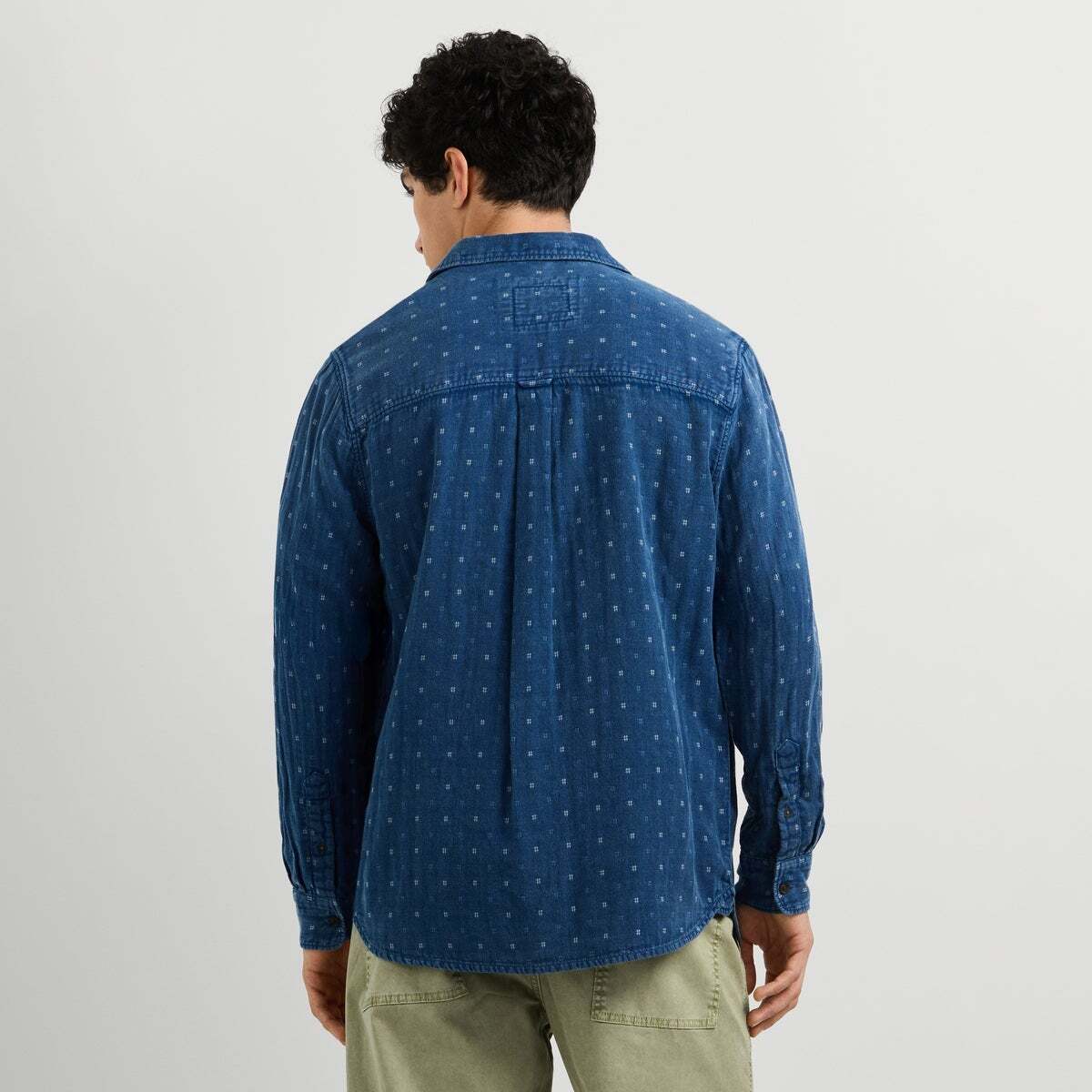 Chemise Coupe Regular À Imprimé Géométrique bleu indigo moyen, PEPE JEANS