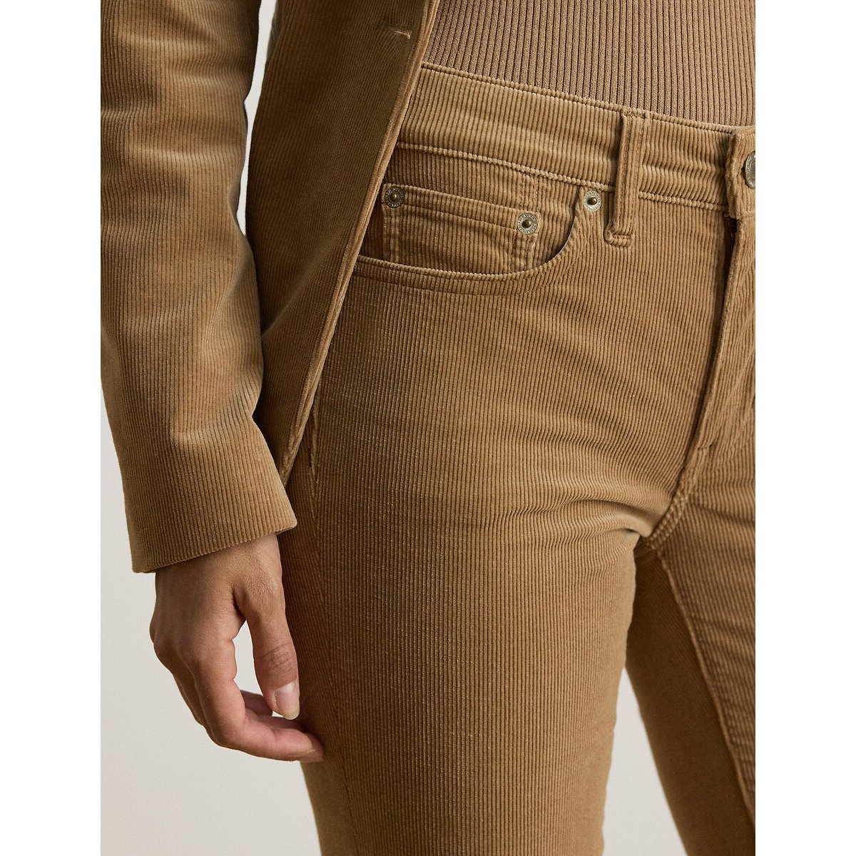 Pantaloni flare in velluto cammello, LAUREN RALPH LAUREN