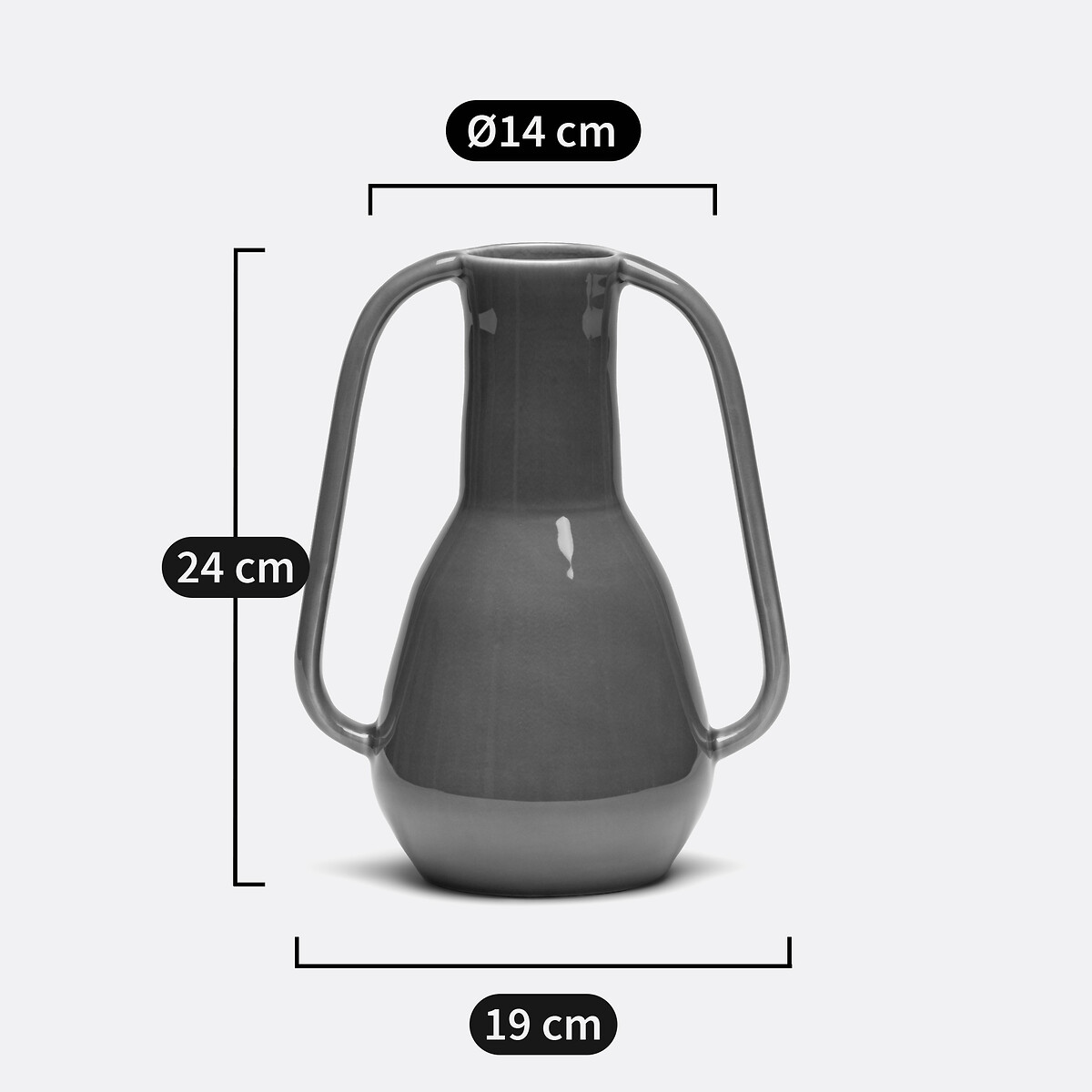 Vase en céramique H24 cm, Tivano brique, LA REDOUTE INTERIEURS