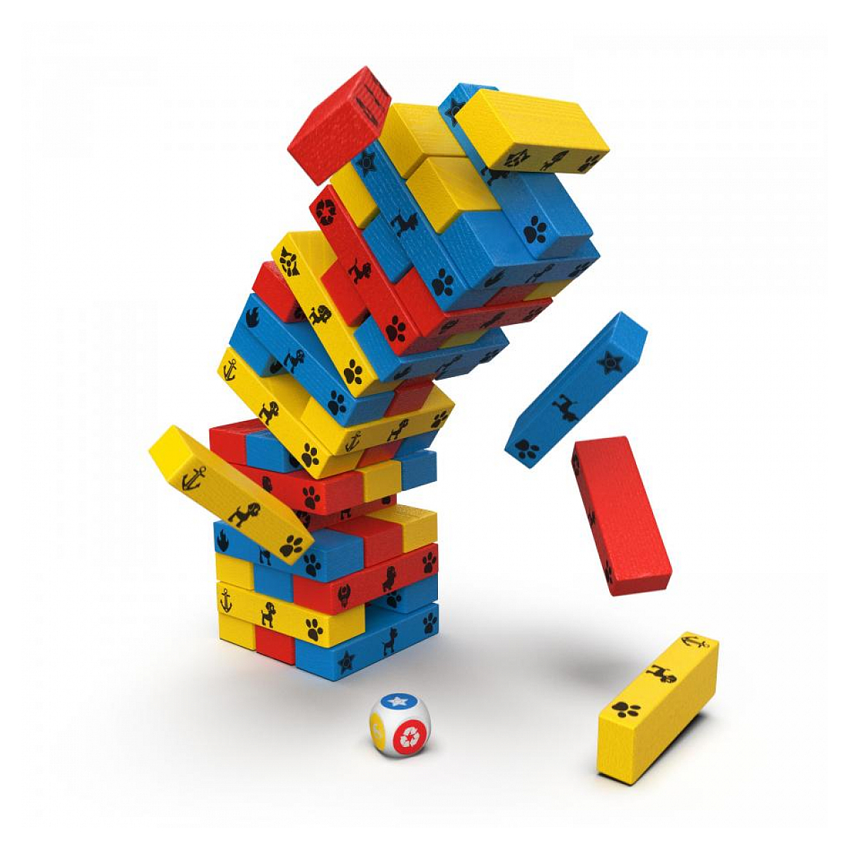 Tour jenga la pat' patrouille couleur unique, SPINMASTER