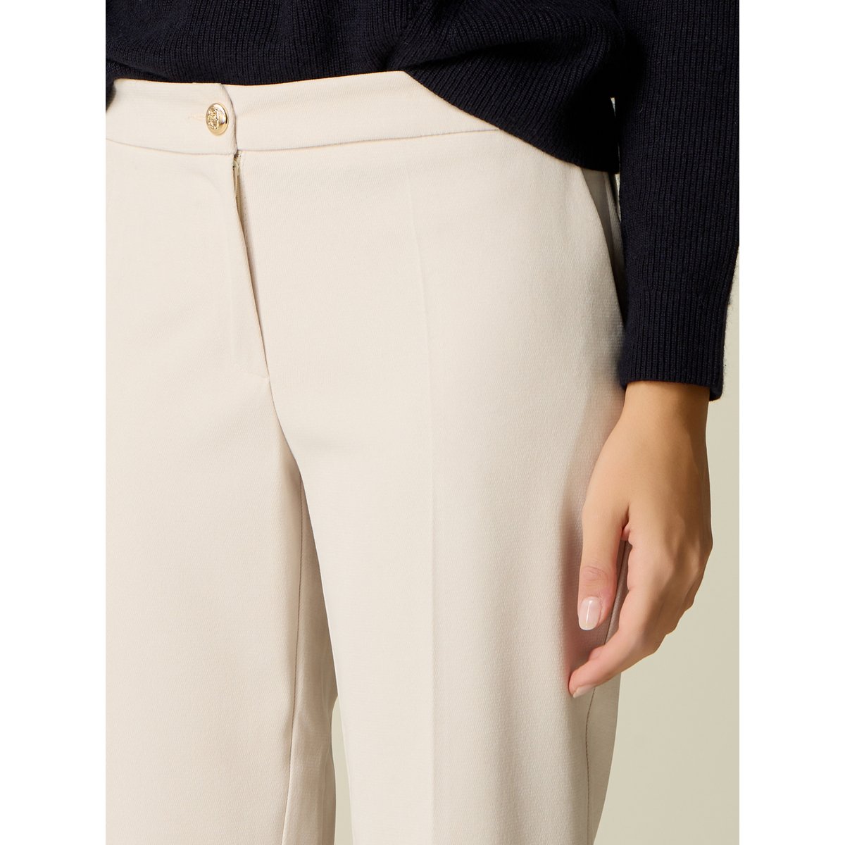 Pantalon cigarette beige, OLTRE