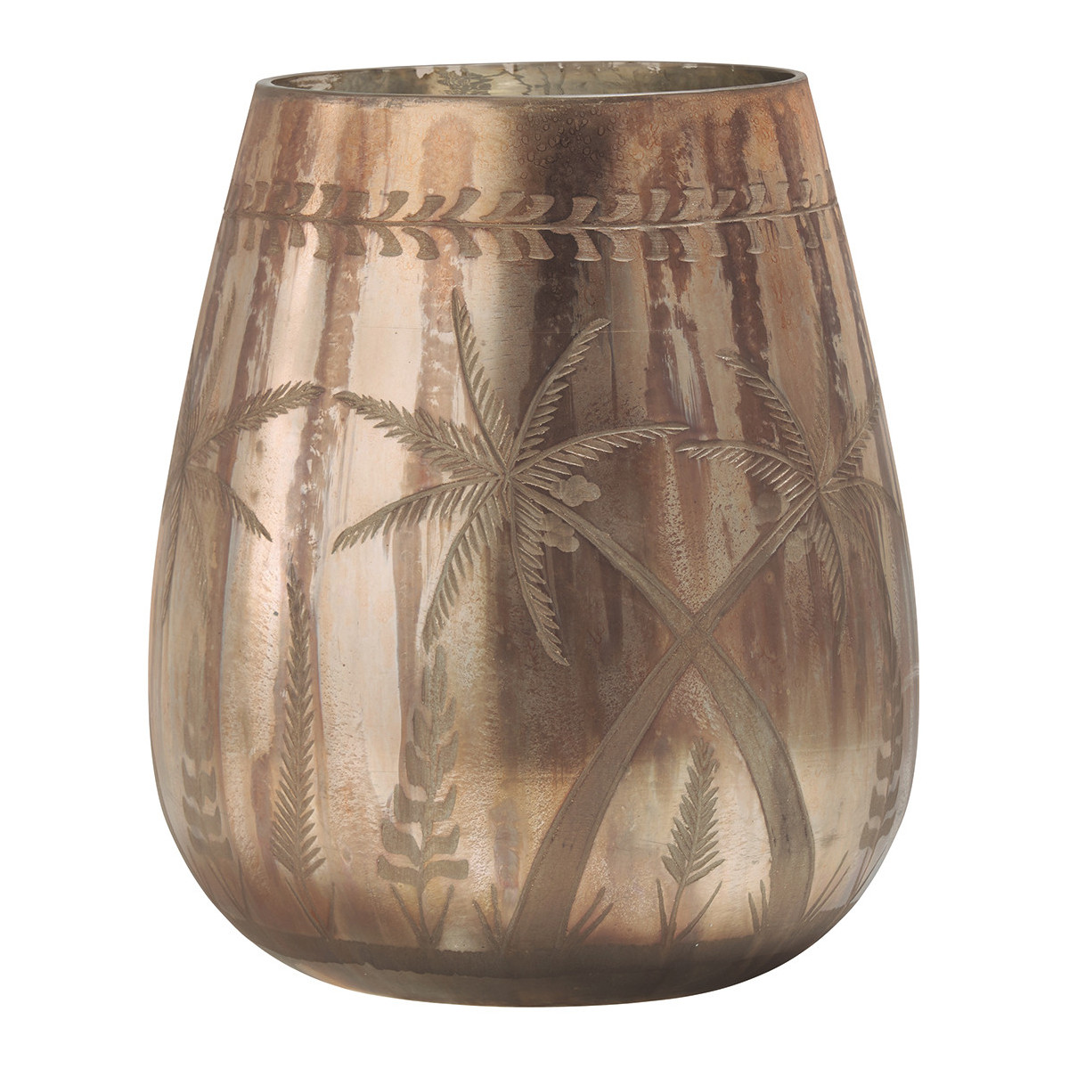 Vase en verre doré, BLANC D’IVOIRE
