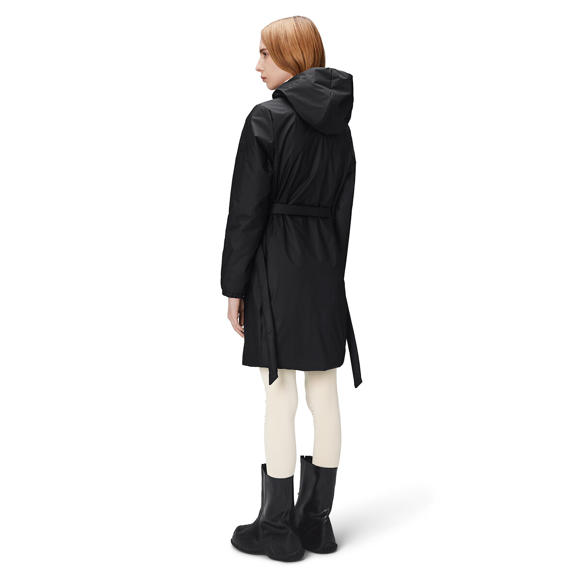 Lohja Long Insulated Curve Jacket black, RAINS