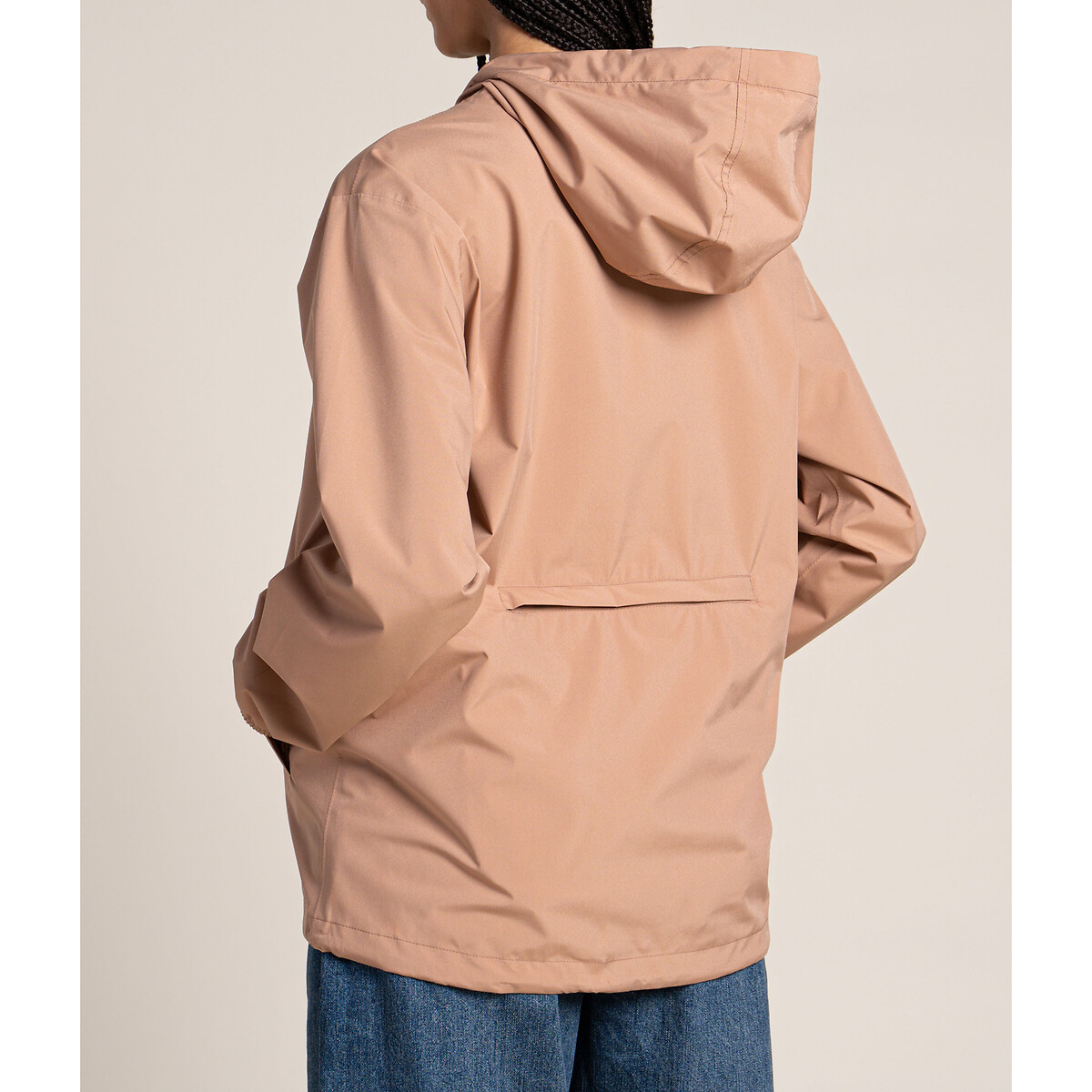 Giacca a vento corta unisex con zip e cappuccio, PASSY cannella, FLOTTE