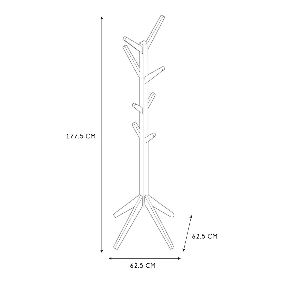 Portemanteau arbre en bambou - TIA bois clair, CALICOSY