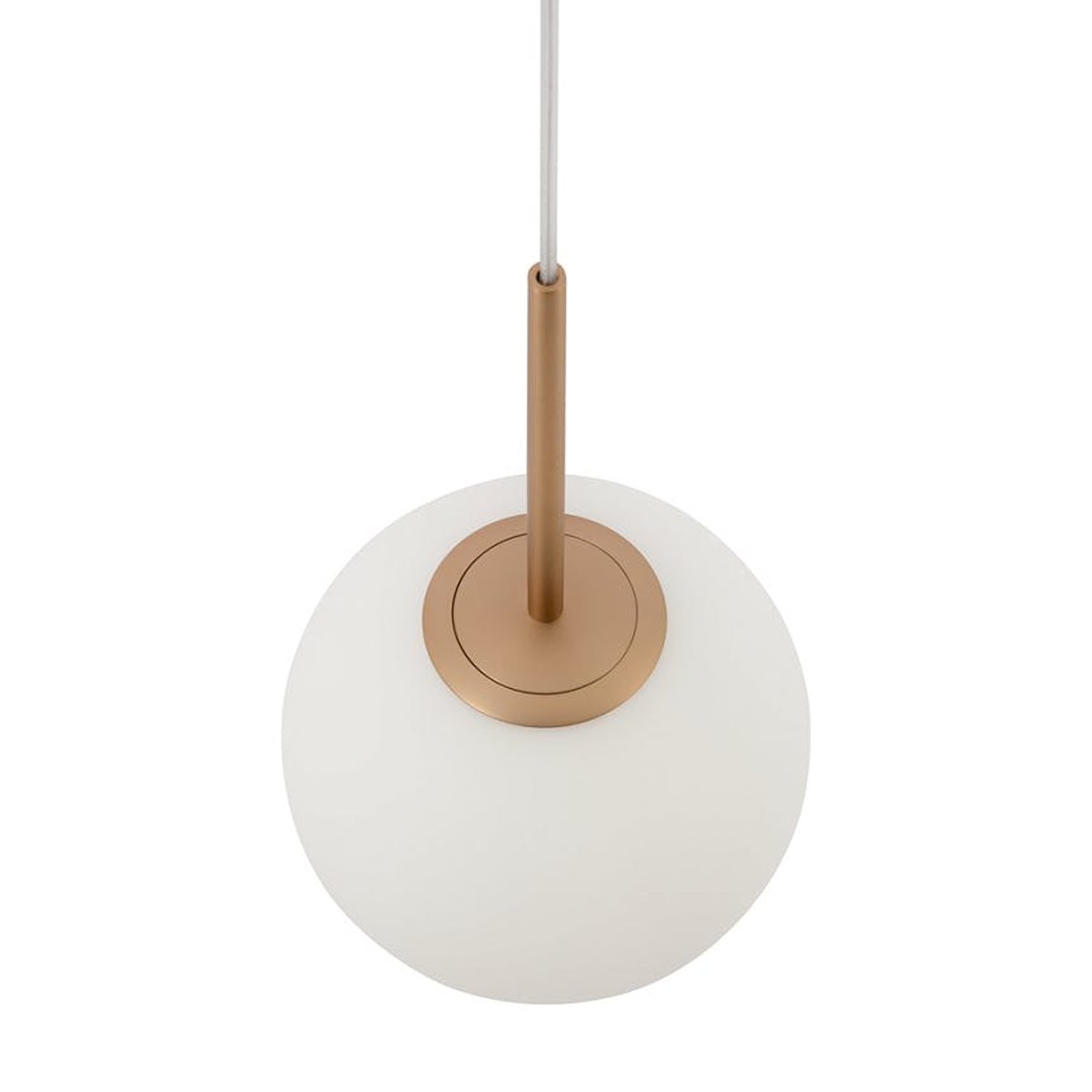 Suspension globe dorée verre dépoli 20 cm DELTONA doré, PIER IMPORT