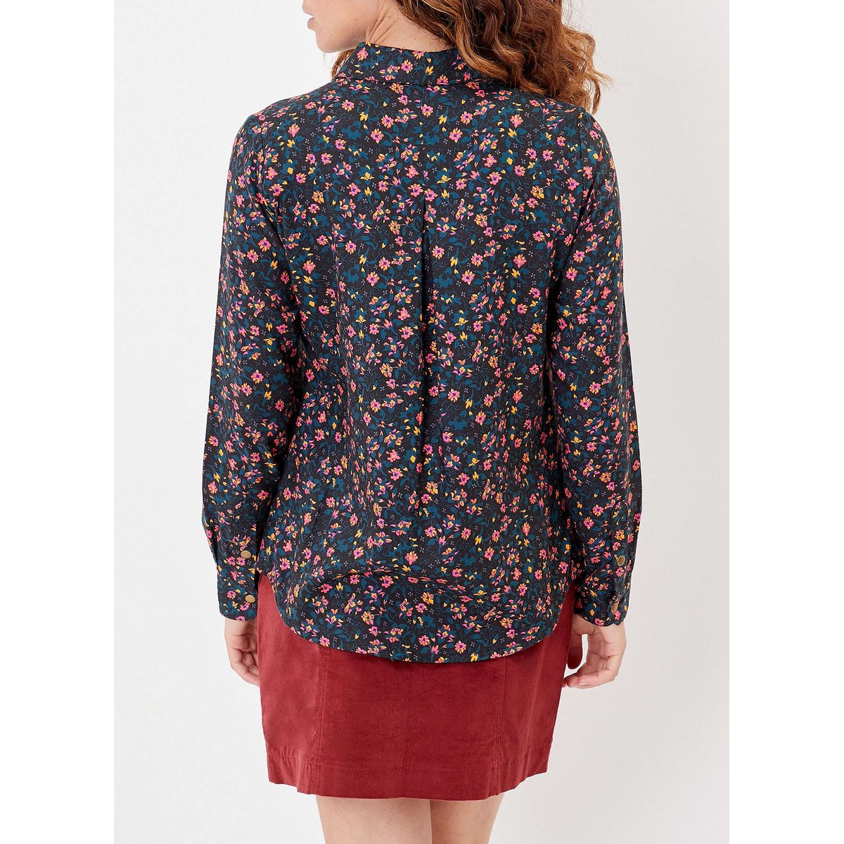 Chemise fluide imprimée FEBINE noir hindi, LA FIANCÉE