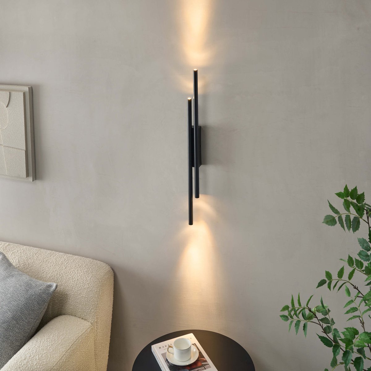 Applique LED noire épurée en aluminium - GALI noir, KOSILUM