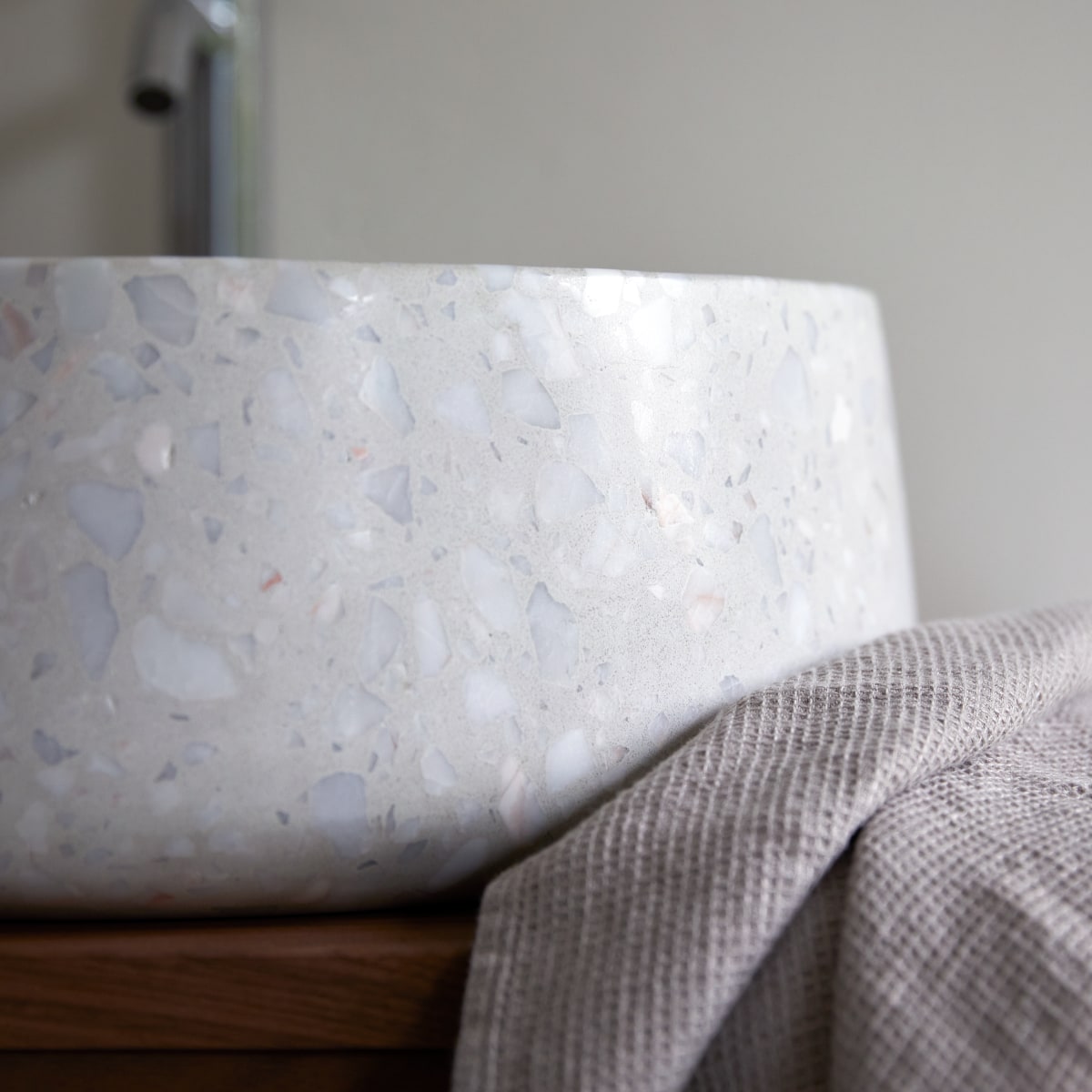 Vasque en Terrazzo premium, MILOS beige, TIKAMOON