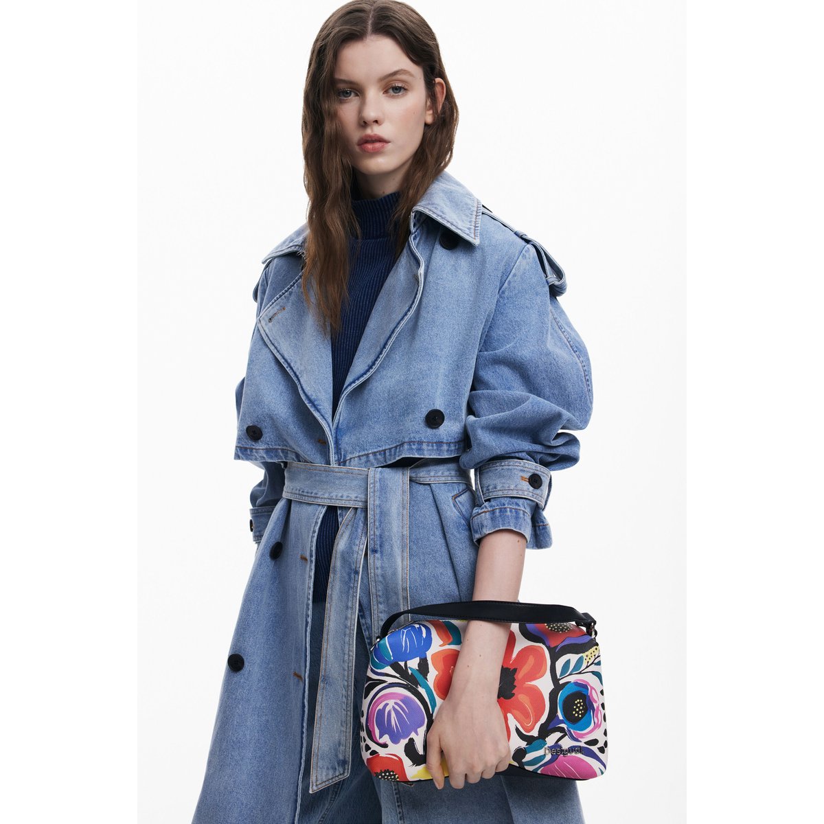 Sac à main à fleurs multicolore, DESIGUAL