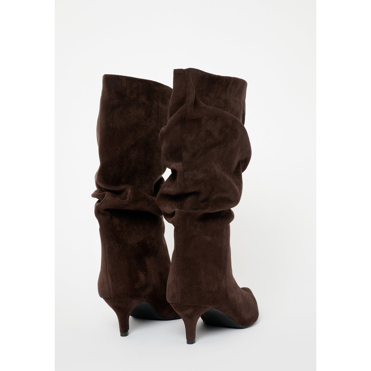 Bottes à talon kitten brun fonce chocolate, LOLALIZA
