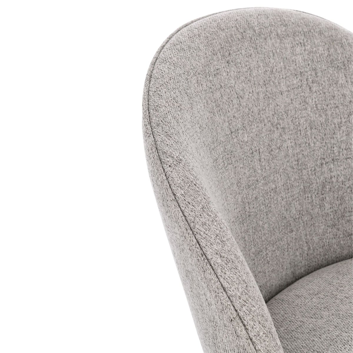 Chaises de salle à manger en métal et tissu (lot de 4) - DIANE gris, HELLIN, DEPUIS 1862