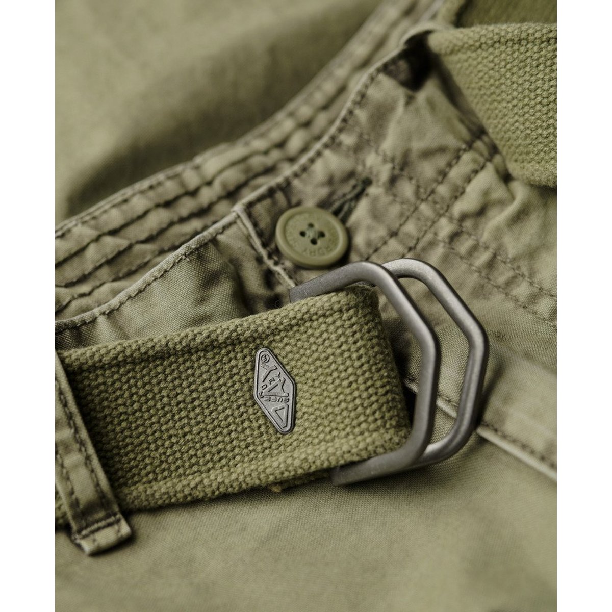 Short Cargo Coupe Décontractée vert olive kaki, SUPERDRY
