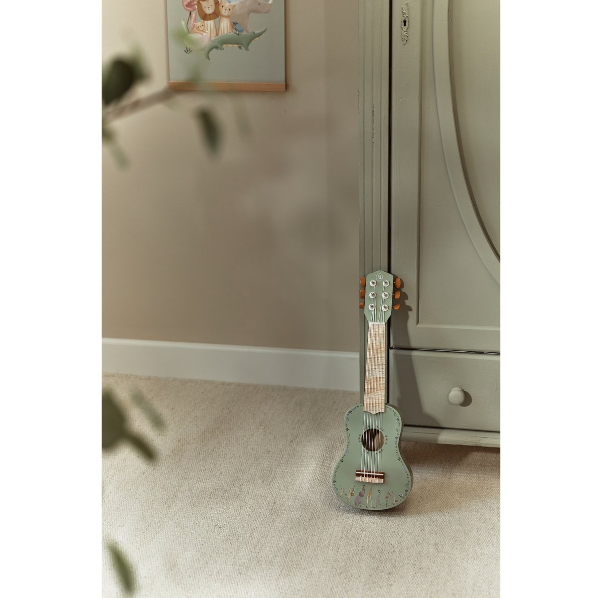 Guitare vert,bois, LITTLE DUTCH