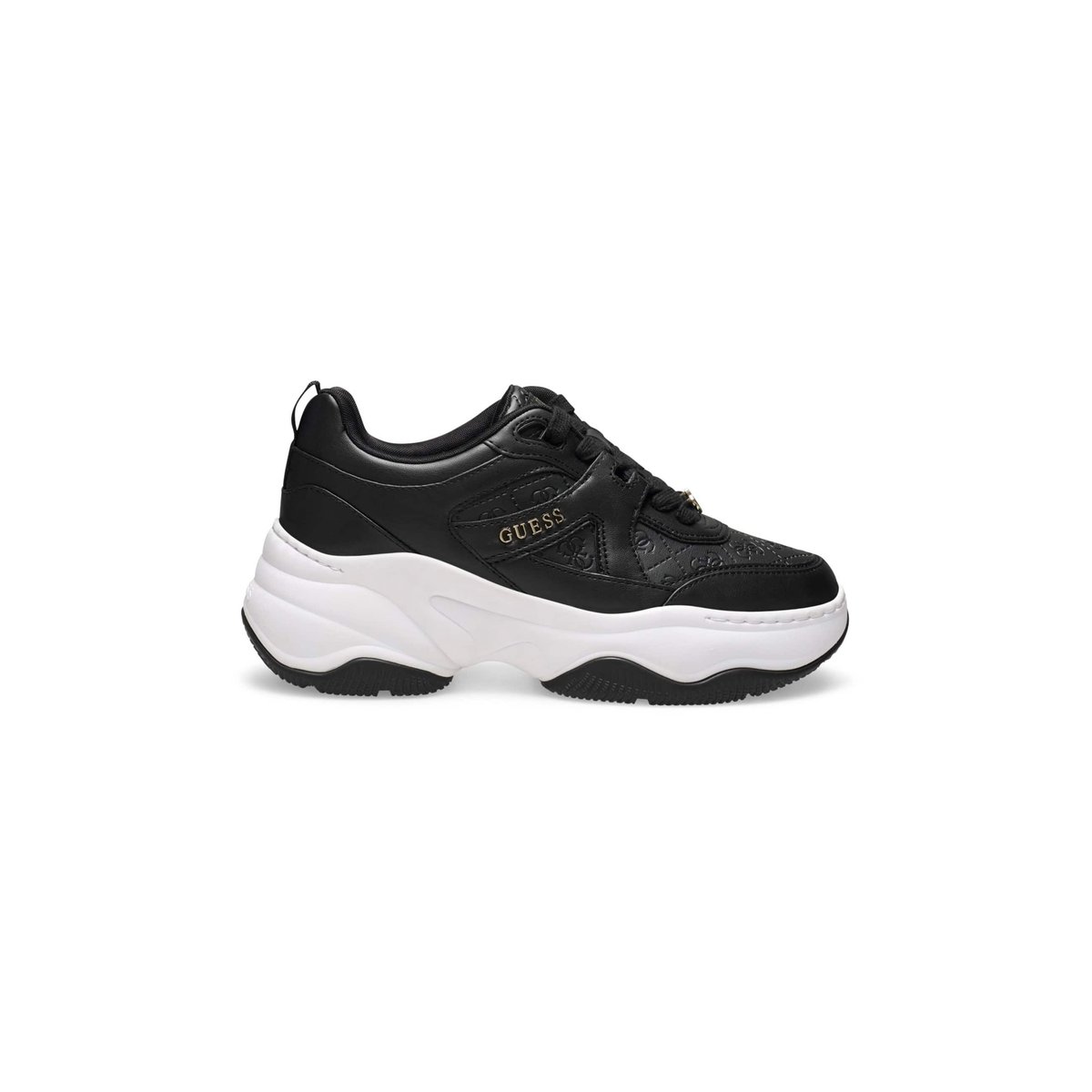 Chaussures De Course En Cuir Synthétique Hacha noir, GUESS