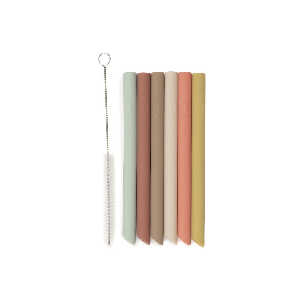 Lot de 6 pailles en silicone couleur unique, JOLLEIN