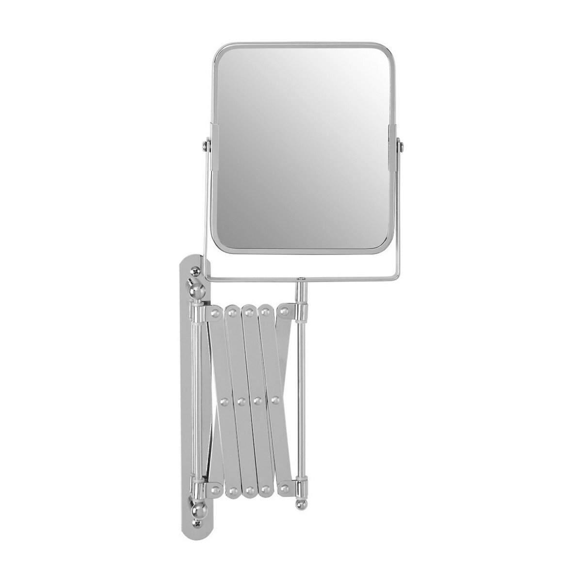 Extending Wall Mirror in Chrome silver-coloured, SO'HOME
