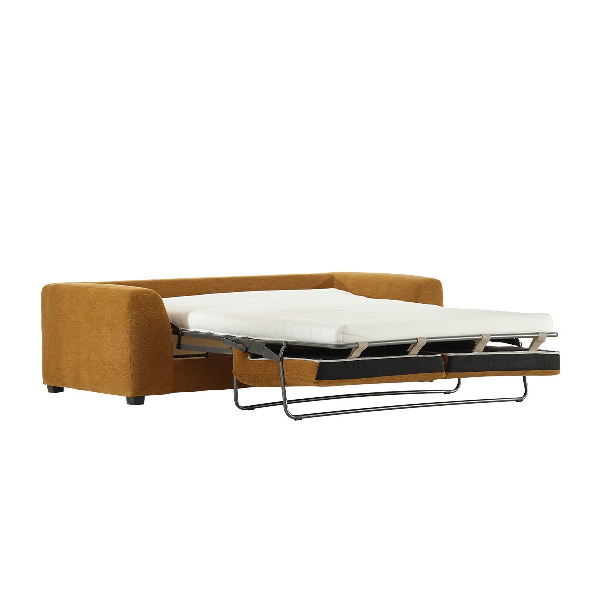 Canapé convertible 3 places en tissu effet lin EDMOND bronze, BERAH GETAH