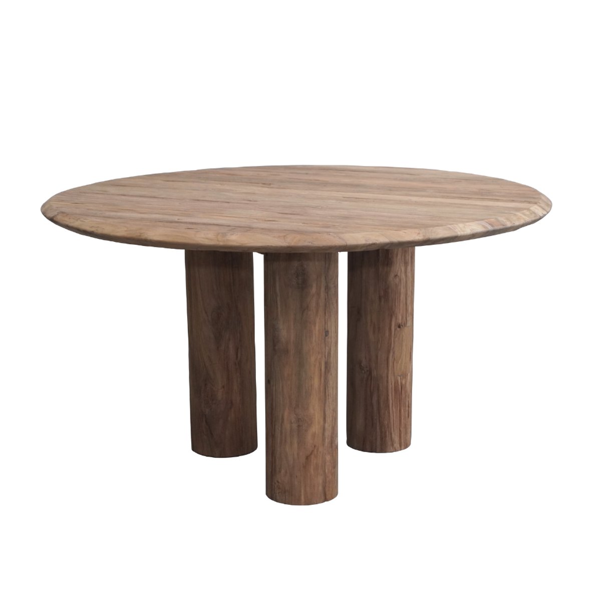 Table à manger ronde en bois de teck recyclé RONNY naturel, HYDILE