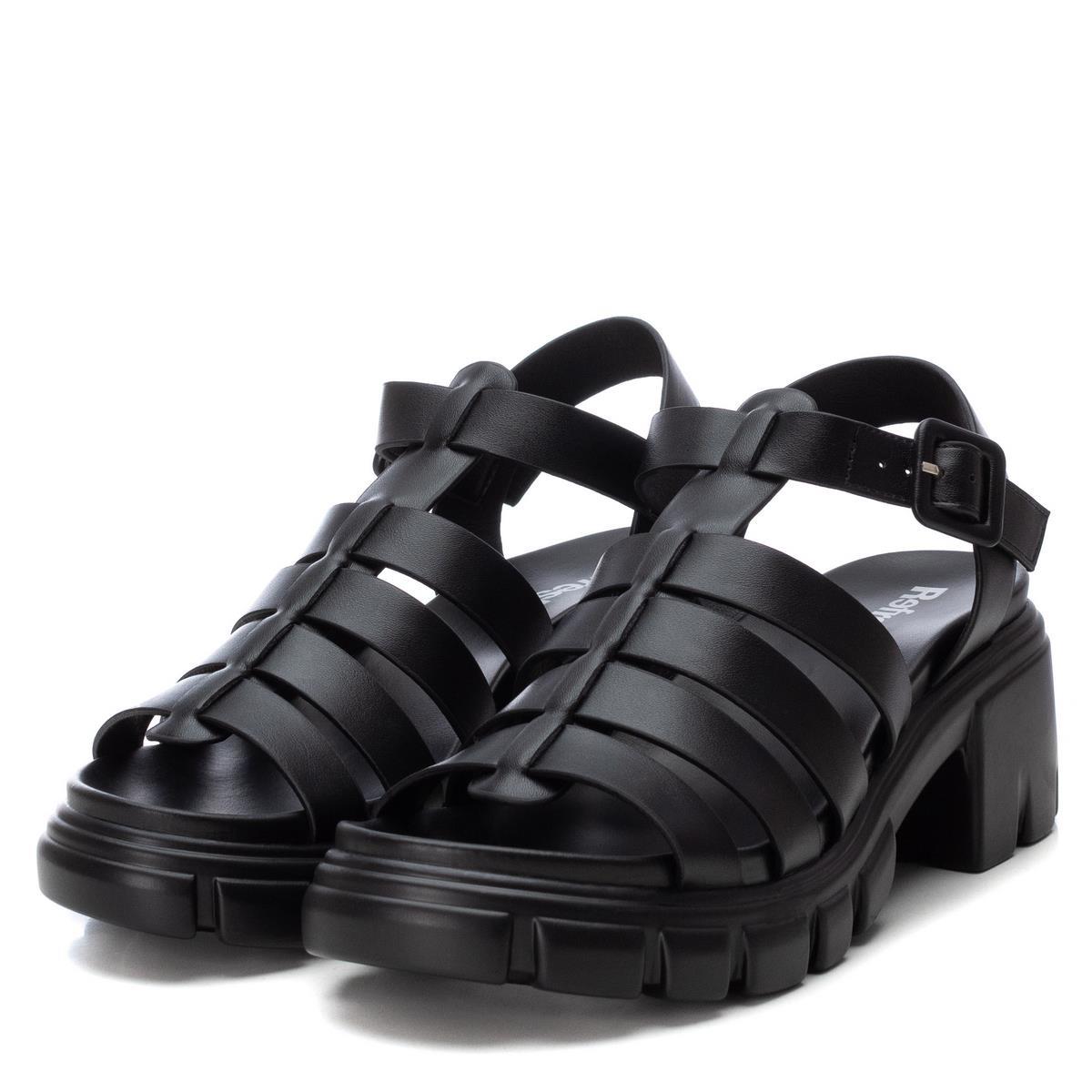 Sandale Talon Décontractée Boucle noir, REFRESH