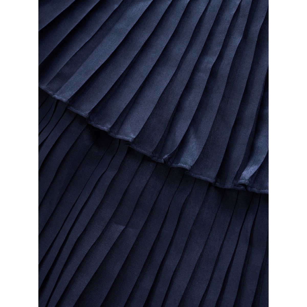 Robe longue bandeau plissée bleu marine, NEXT