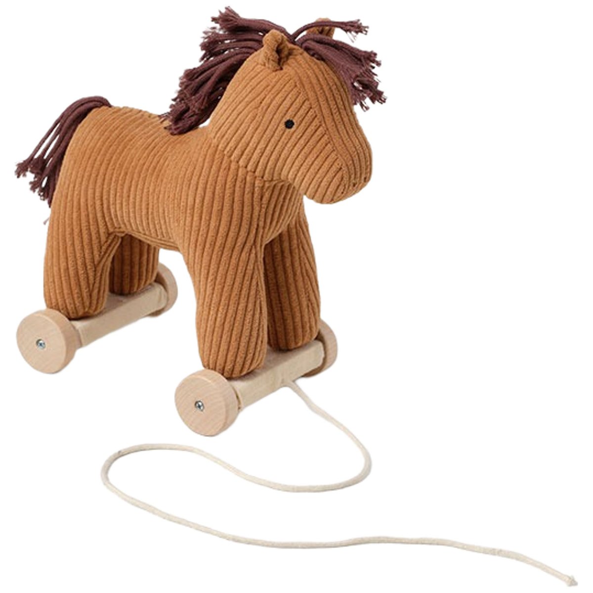 Cheval à tirer marron, noir, KID'S CONCEPT