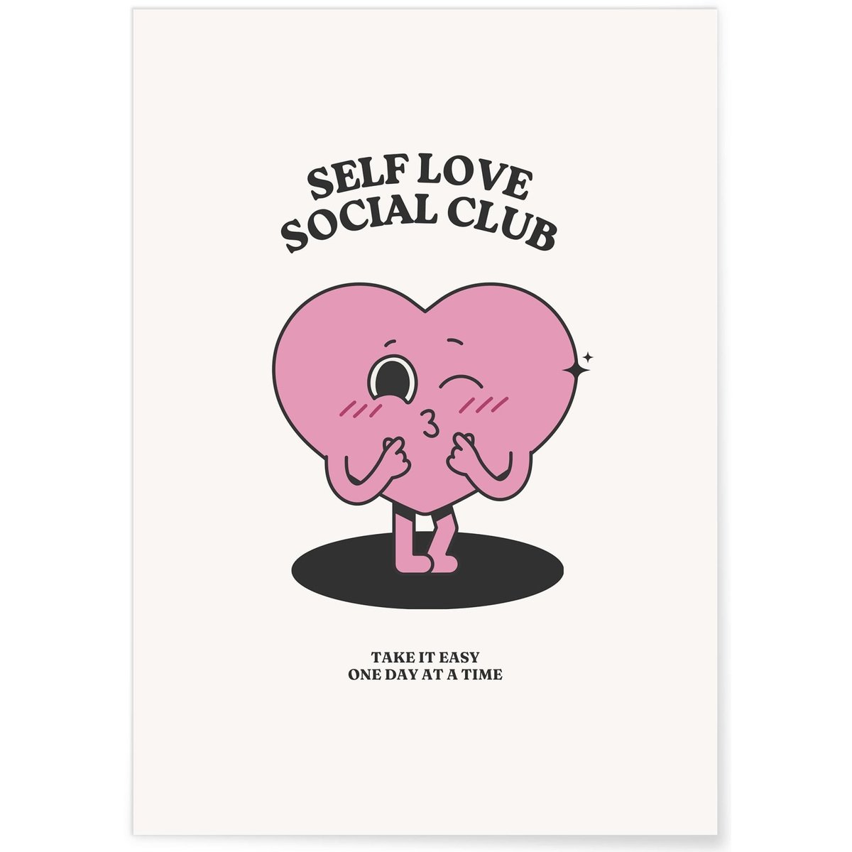 Affiche Self Love Social Club blanc, L'AFFICHERIE