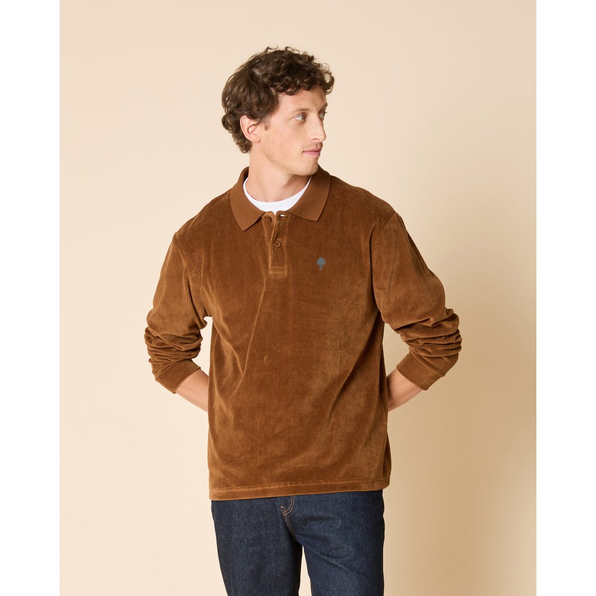 Polo en maille camel, FAGUO