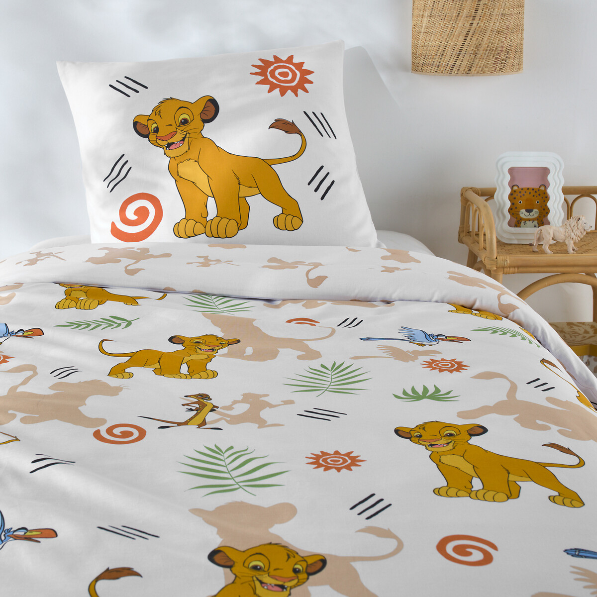 Disney Child's Bed Linen Set in Cotton with Lion King Pampa printed, DISNEY LE ROI LION