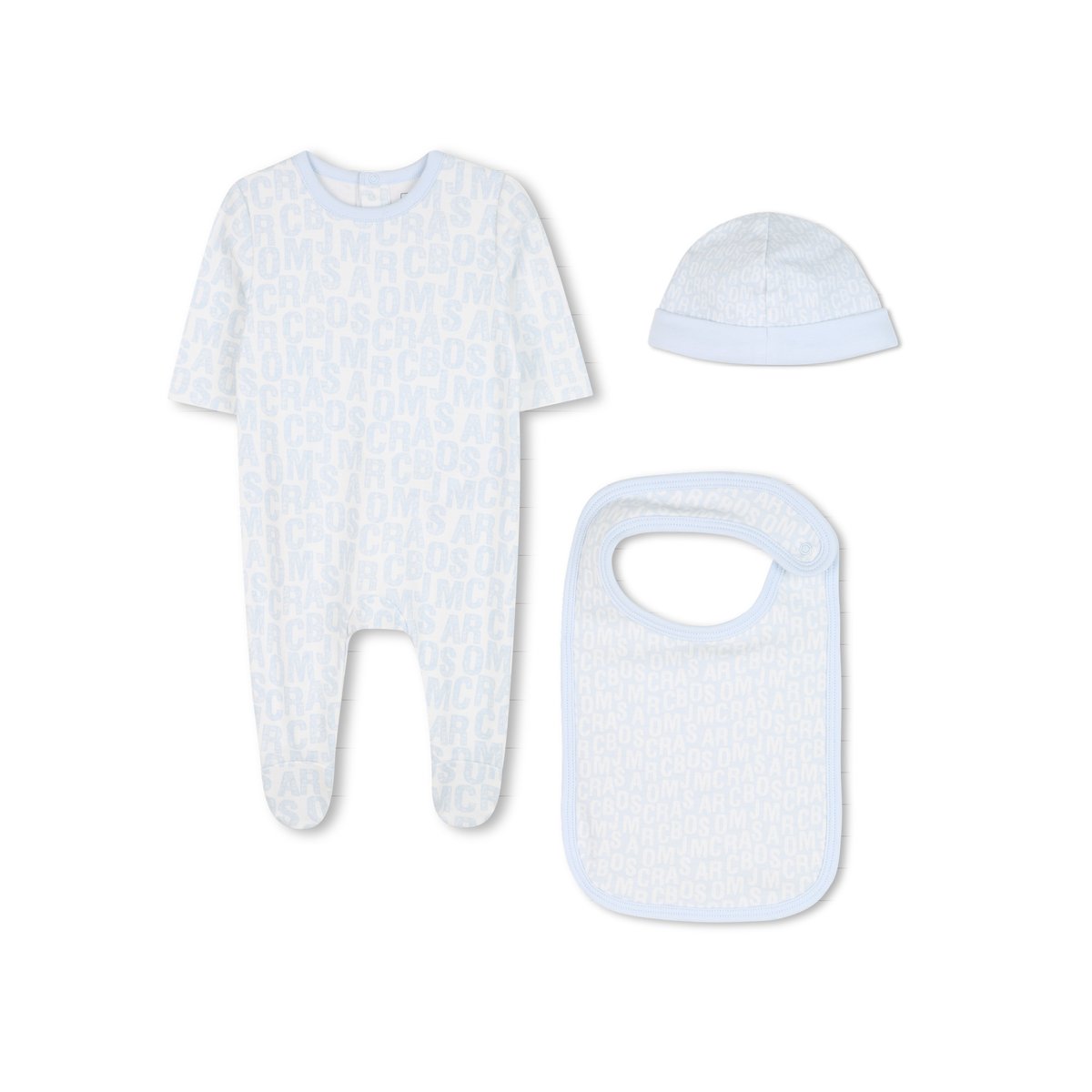 Pyjama, ensemble de bavoir et de chapeaux bleuglacier, MARC JACOBS