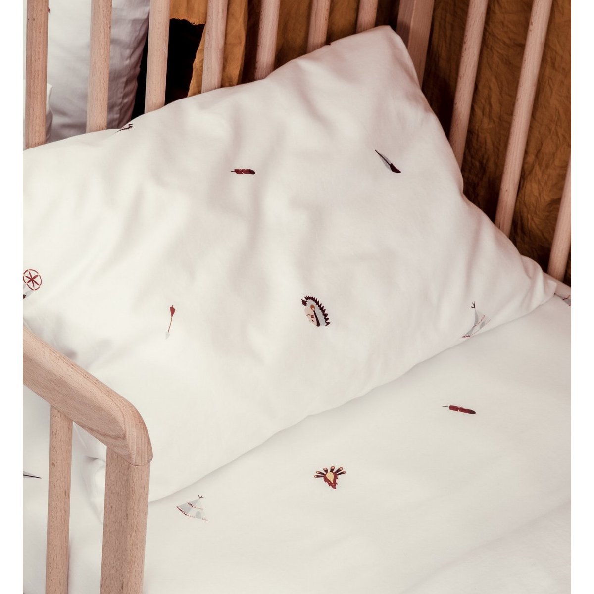 Taie d'oreiller en coton bio, PETITE PLUME petite plume, KADOLIS