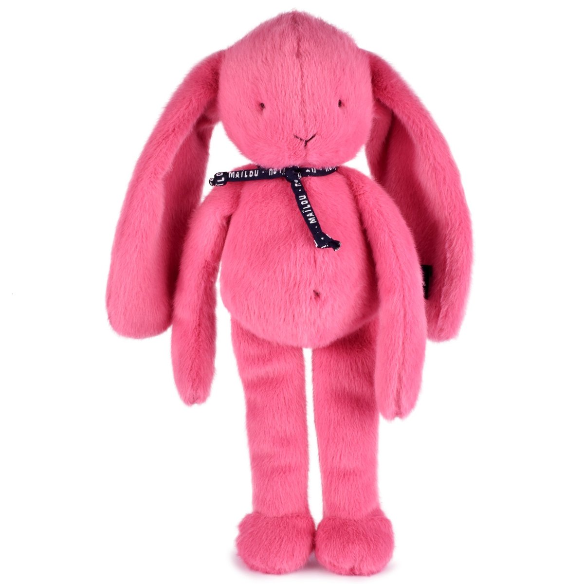 Peluche Lapin MELOE 37 cm rose bubble gum, MAILOU TRADITION