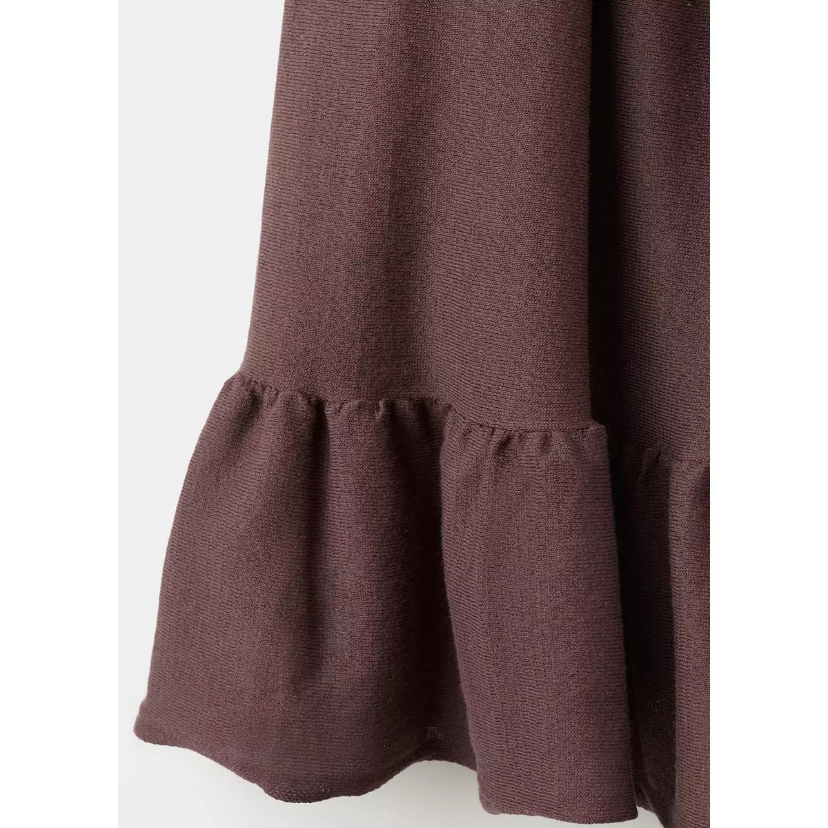 Robe maille col froncé lie de vin, MANGO