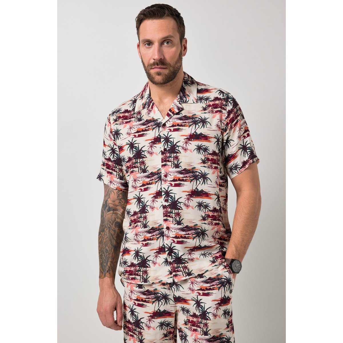 Chemise dans un imprimé all-over prune, JP1880