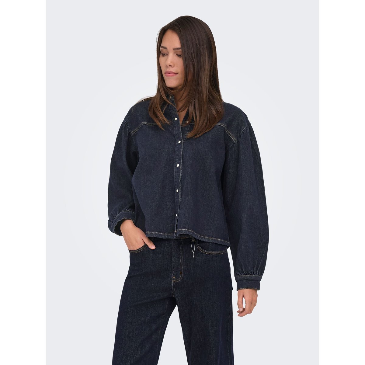 Chemise En Denim dark blue denim, ONLY