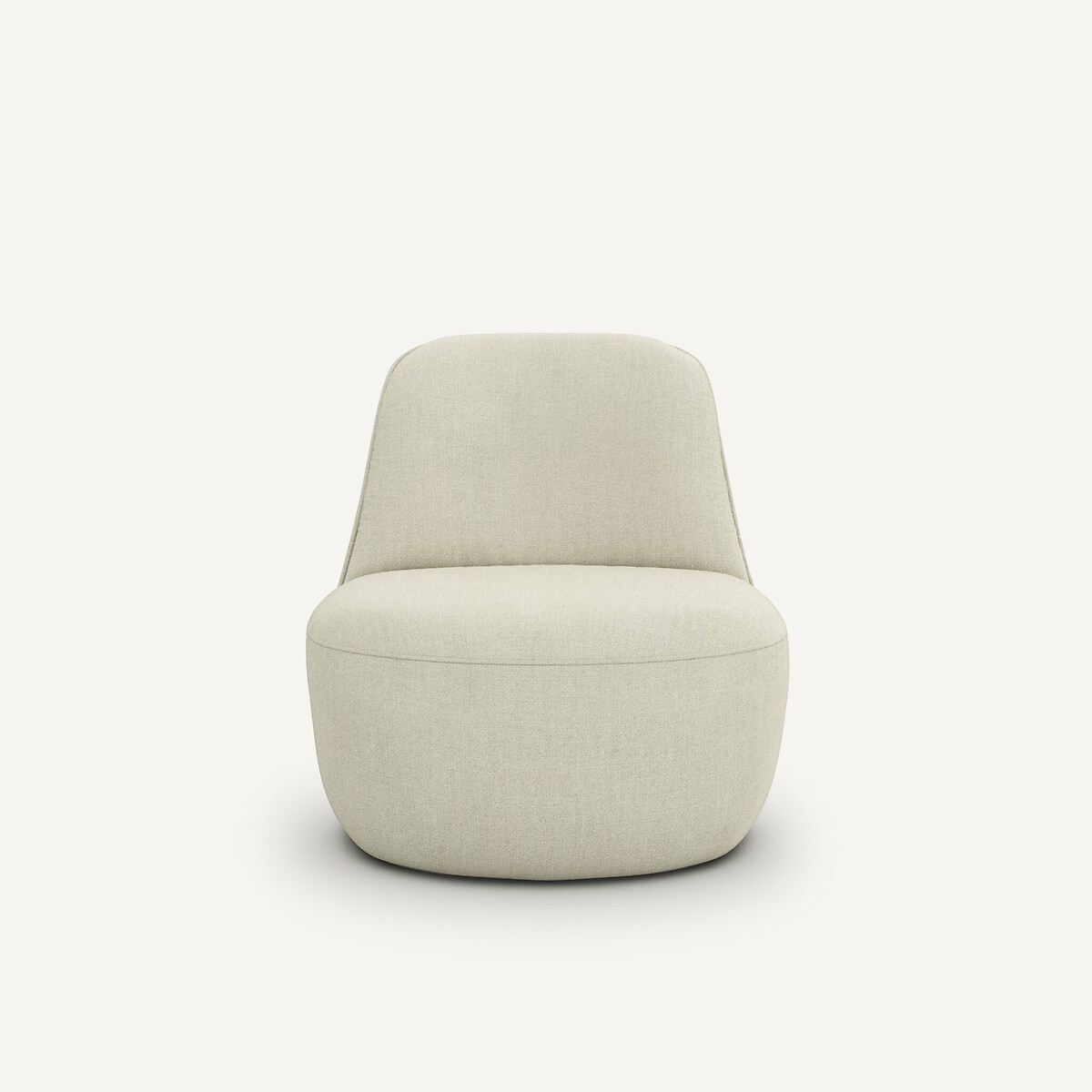 Fauteuil pivotant en lin chambray, ROSEBURY ecru, AM.PM X EMMANUEL GALLINA