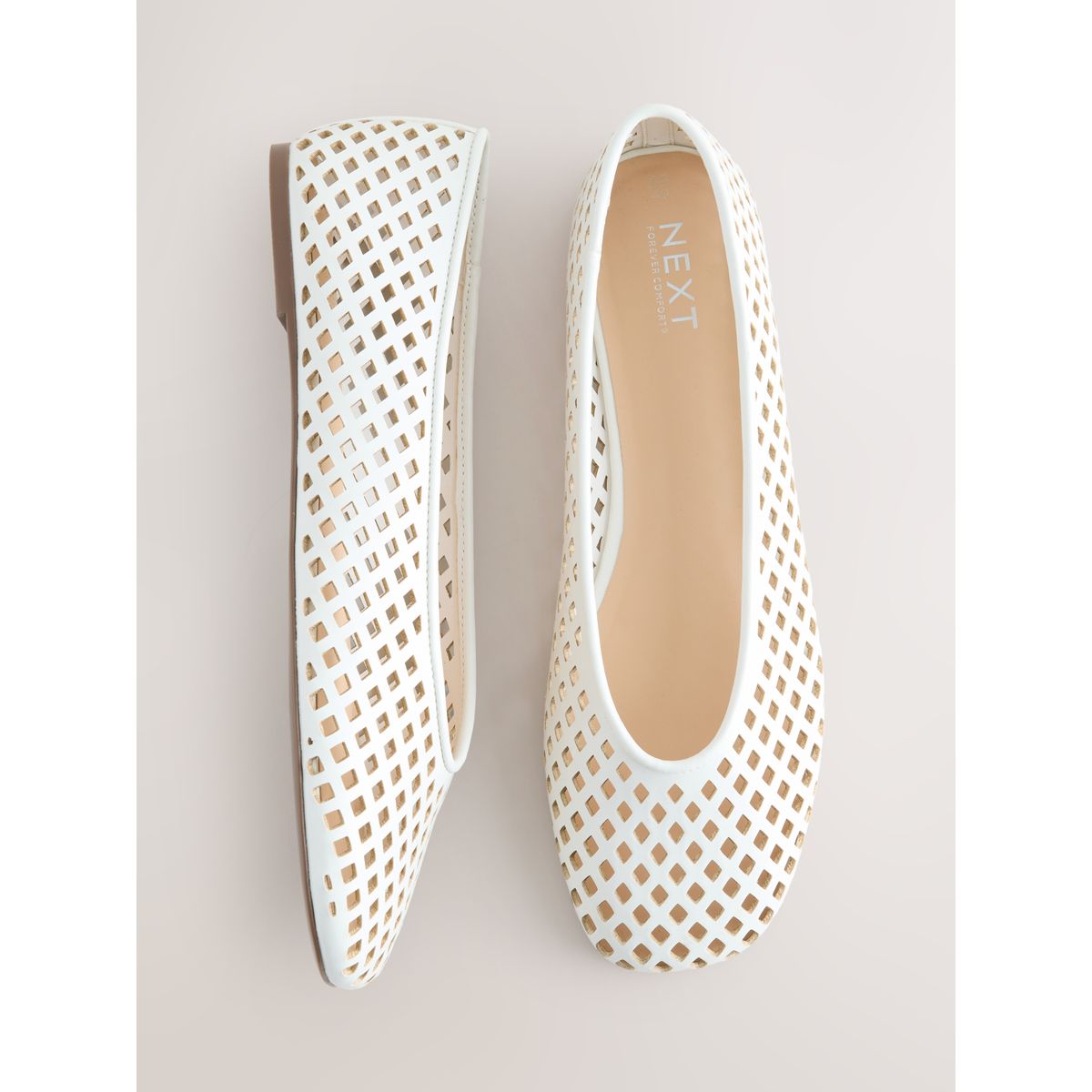 Ballerines tressées forever comfort® blanc, NEXT