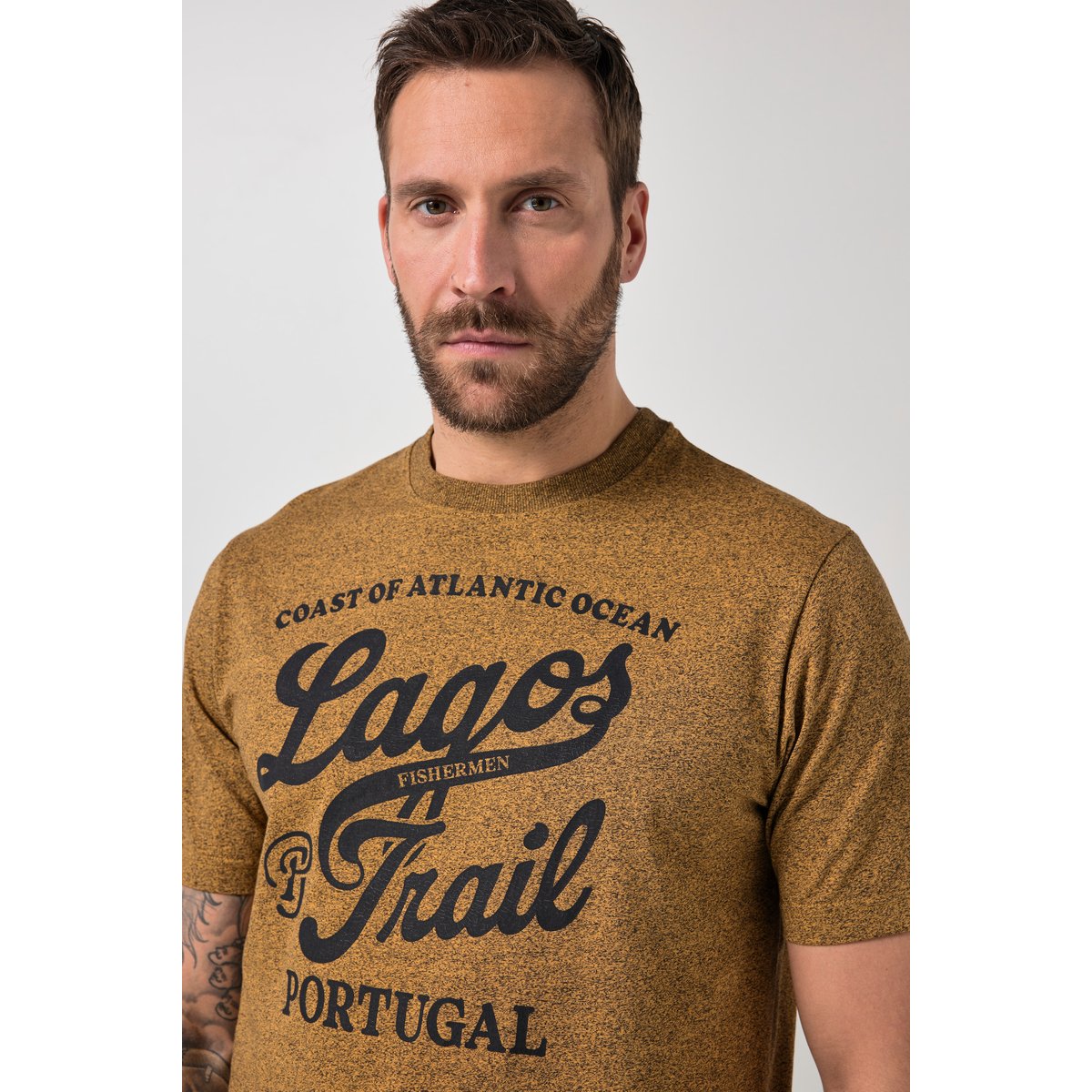 T-shirt JP 1880 brun doré, JP1880