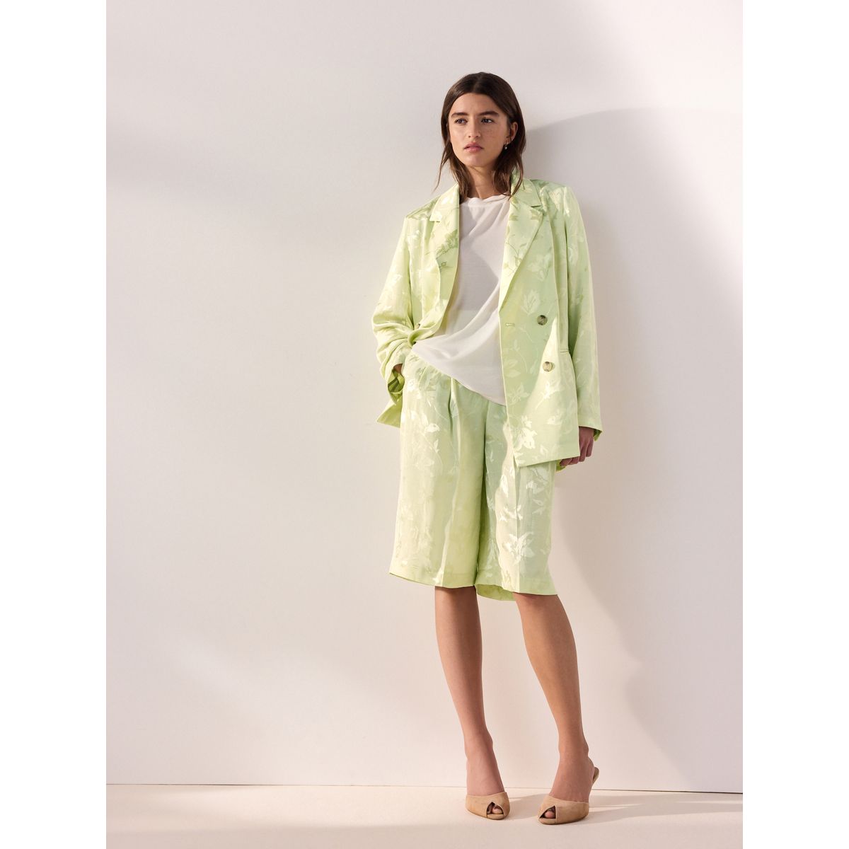 Blazer jacquard croisé tabitha simmons x next vert, NEXT
