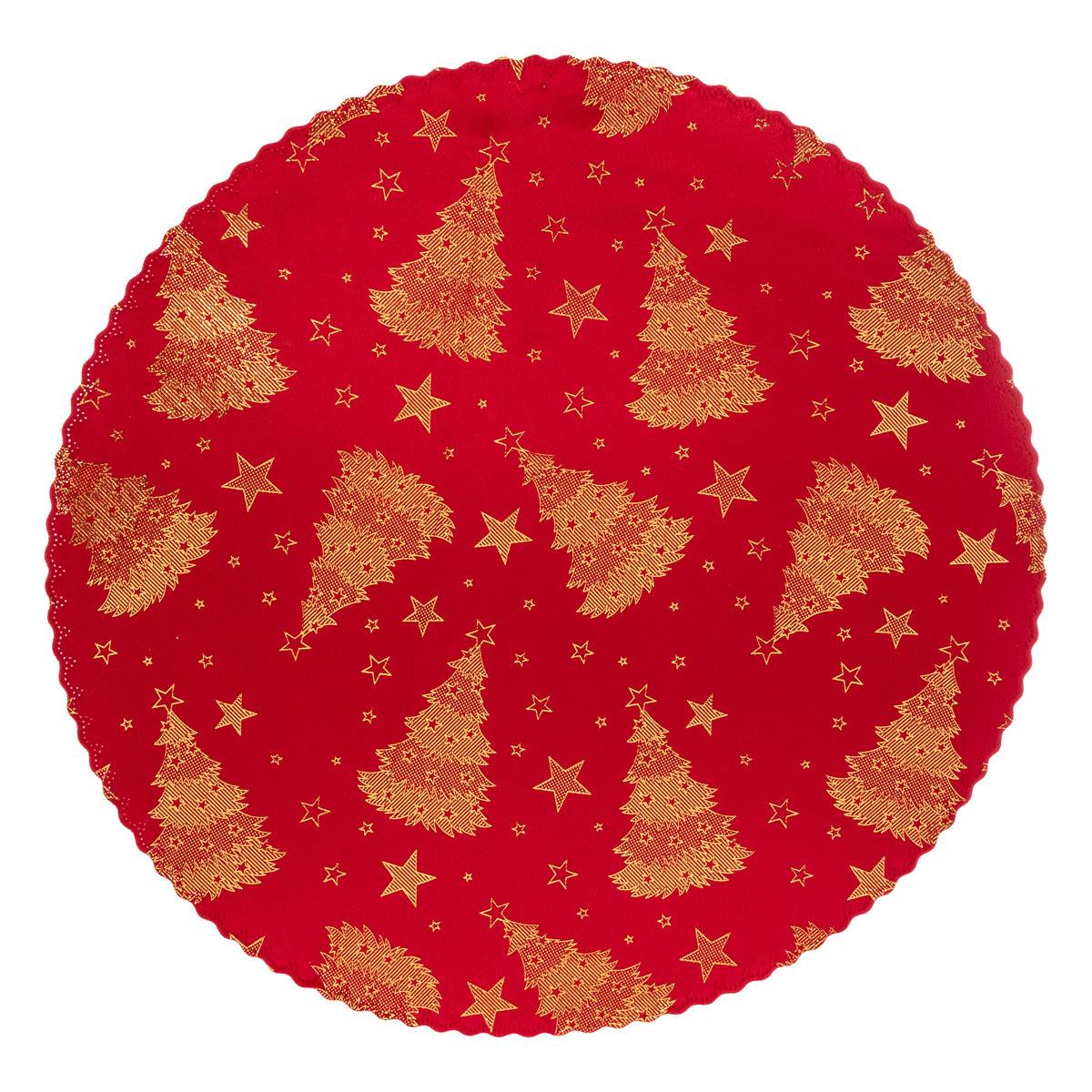 Set de table rond velours rouge rouge, ATMOSPHERA