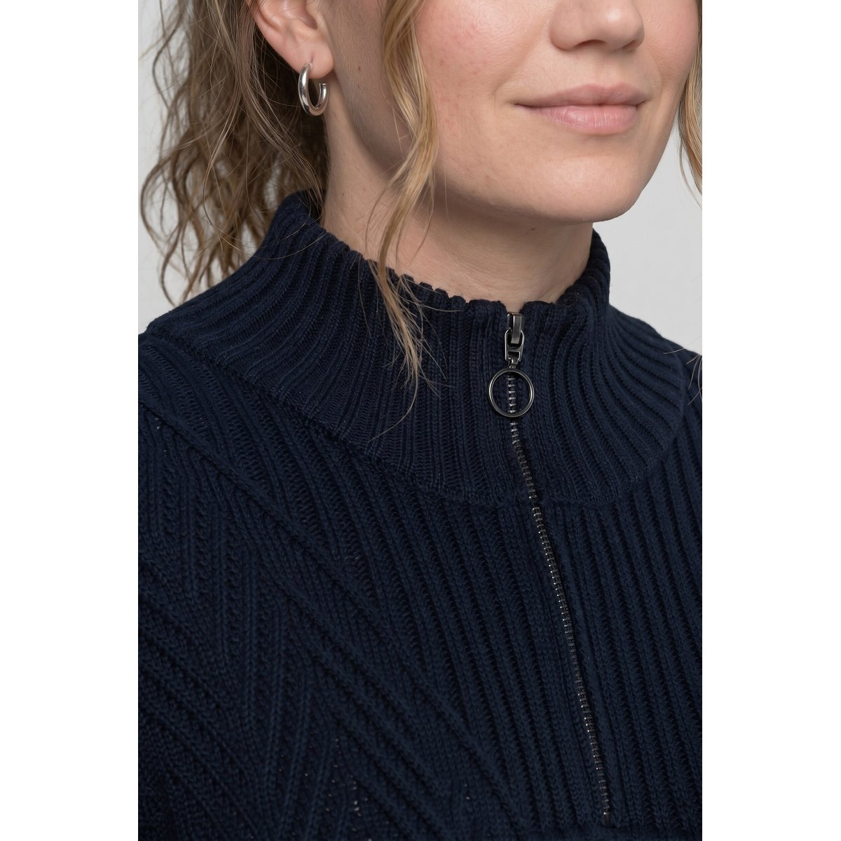 Robe en maille de coton bio marine, ULLA POPKEN