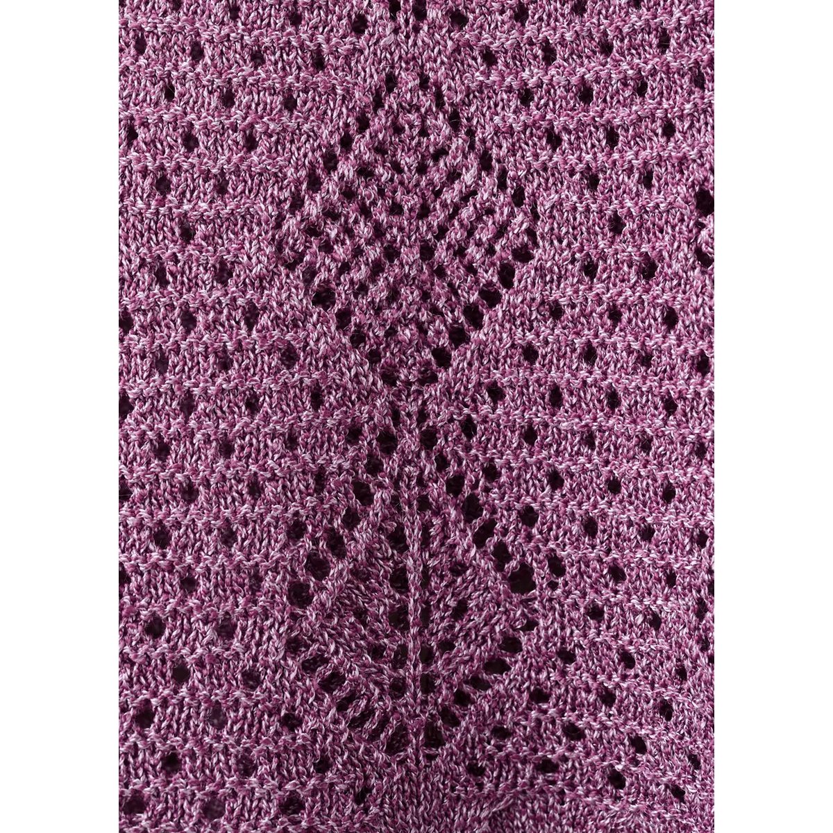 Top en crochet fil textile à volant festonné pourpre, MANGO
