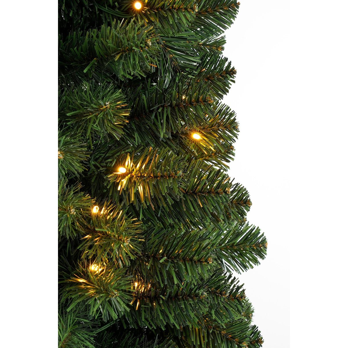 Sapin de Noël artificiel étroit avec LED H185 cm CHARLTON vert, BLACK BOX TREES